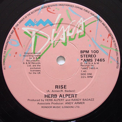 Herb Alpert Rise Vinyl 12" USED