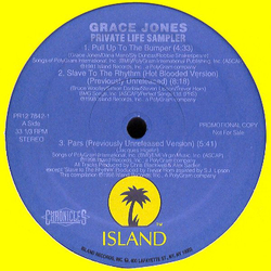 Grace Jones Private Life Sampler Vinyl 12" USED