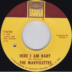 The Marvelettes Here I Am Baby Vinyl 7" USED