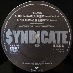 Hijack (2) The Badman Is Robbin' Vinyl 12" USED