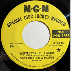 Sons And Daughters Of Solomon Everybody's Got Fingers Vinyl 7" USED