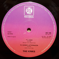 The Kinks Lola Vinyl 12" USED