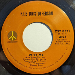Kris Kristofferson Why Me / Help Me USED VINYL 7INCH 45 RPM SINGLE