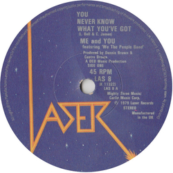 Me And You / We The People Band You Never Know What You've Got Vinyl 7" USED