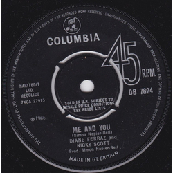 Diane Ferraz / Nicky Scott (2) Me And You Vinyl 7" USED