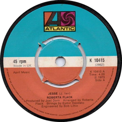 Roberta Flack Jesse Vinyl 7" USED