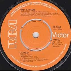 Grey And Hanks Dancin' Vinyl 7" USED