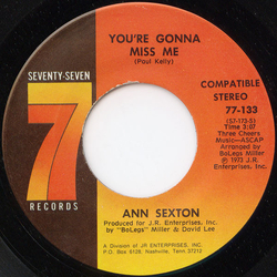 Ann Sexton You're Gonna Miss Me / You're Losing Me Vinyl 7" USED