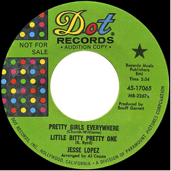 Jesse Lopez (2) Pretty Girls Everywhere / Little Bitty Pretty One Vinyl 7" USED