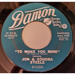 Jon And Sondra Steele To Make You Mine / My Happiness Vinyl 7" USED