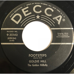 Goldie Hill Footsteps Vinyl 7" USED