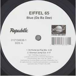 Eiffel 65 Blue (Da Ba Dee) Vinyl 12" USED
