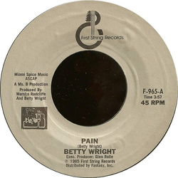 Betty Wright Pain Vinyl 7" USED