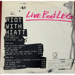 John Hiatt Riot With Hiatt --"Live Bootleg" Vinyl LP USED