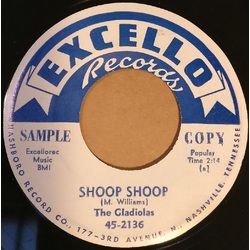 The Gladiolas Shoop Shoop Vinyl 7" USED