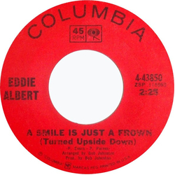 Eddie Albert Don't Think Twice, It's All Right / A Smile Is Just A Frown (Turned Upside Down) Vinyl 7" USED