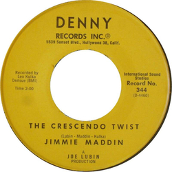 Jimmie Maddin Twist Around The World / The Crescendo Twist Vinyl 7" USED