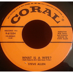 Steve Allen (3) / Jayne Meadows What Is A Wife? / What Is A Husband? Vinyl 7" USED