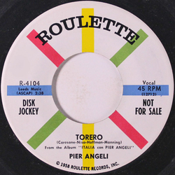 Pier Angeli Torero Vinyl 7" USED