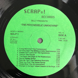 Various Billy Presents : "The Psychedelic Unknowns" Vol. 6 Vinyl LP USED