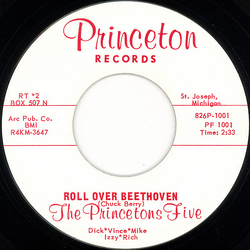 The Princetons Five Roll Over Beethoven / Passing By Vinyl 7" USED