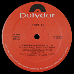 Level 42 Something About You Vinyl 12" USED