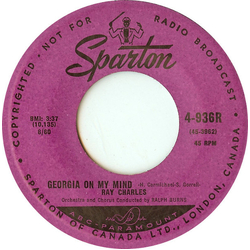 Ray Charles Georgia On My Mind Vinyl 7" USED