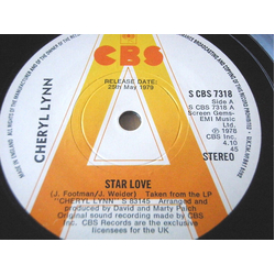 Cheryl Lynn Star Love Vinyl 7" USED