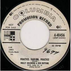 Molly Goldberg / Red Buttons Practice, Darling, Practice / My Mother's Lullaby Vinyl 7" USED