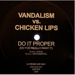Vandalism (2) / Chicken Lips Do It Proper (Do You Really Want It) USED VINYL 12INCH 45 RPM PROMO