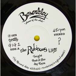 The Rubinoos / Greg Kihn Band Live USED VINYL 12INCH 45 RPM PROMO