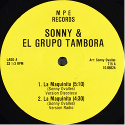 Sonny Ovalle / Grupo Tambora La Maquinita / El Faldero Vinyl 12" USED