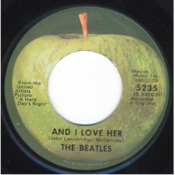 The Beatles And I Love Her Vinyl 7" USED