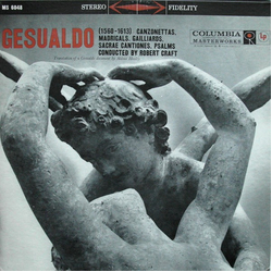 Carlo Gesualdo / Robert Craft Canzonettas, Madrigals, Gailliards, Sacre Cantiones, Psalms. Vinyl LP USED