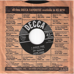 Jeff Chandler (4) / Victor Young And His Singing Strings I Should Care Vinyl 7" USED