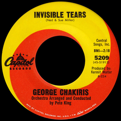 George Chakiris Invisible Tears Vinyl 7" USED