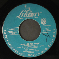Jeff Chandler (4) / The Spencer-Hagen Orchestra Half Of My Heart / Hold Me Vinyl 7" USED