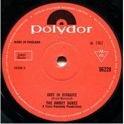 The Amboy Dukes (2) Judy In Disguise / Who's Foolin' Who Vinyl 7" USED
