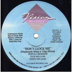 Popula Demand Don't Clock Me Vinyl 12" USED