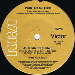 Pointer Sisters Automatic Vinyl 7" USED