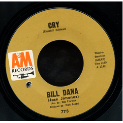 Bill Dana Cry / Jose's Dream Vinyl 7" USED