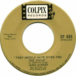 James Darren They Should Have Given You The Oscar / Blame It On My Youth Vinyl 7" USED