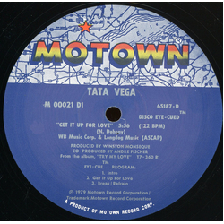Tata Vega Get It Up For Love / I Just Keep Thinking About You Baby Vinyl 12" USED
