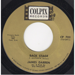 James Darren Back Stage Vinyl 7" USED