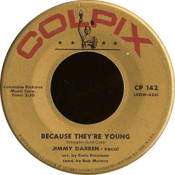 James Darren Because They're Young Vinyl 7" USED