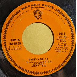 James Darren I Miss You So / Since I Don't Have You Vinyl 7" USED