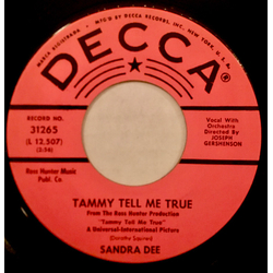 Sandra Dee (3) Tammy Tell Me True Vinyl 7" USED
