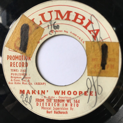 Marlene Dietrich Makin' Whoopee! Vinyl 7" USED