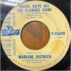 Marlene Dietrich Where Have All The Flowers Gone (Sag Mir Wo Die Blumen Sind) (English Lyric) / Where Have All The Flowers Gone (Sag Mir Wo Die Blumen