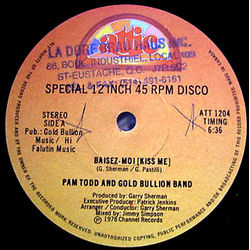 Pam Todd / Gold Bullion Band Baisez-Moi (Kiss Me) Vinyl 12" USED